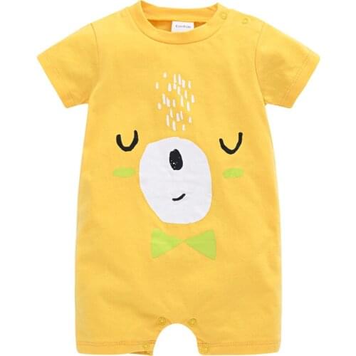 Kavkas Summer Baby Rompers 100% Cotton Short Sleeve Newborn Clothes Cool Printed 0-3 months ropa de bebe Jumpsuit
