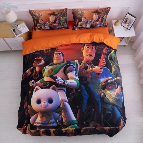 Disney Toy Story Bedding Set Boys Girls Adult Cartoon Mickey Mouse Frozen Spider Man Bed Linen Duvet Cover Bed Sheet Pillowcases