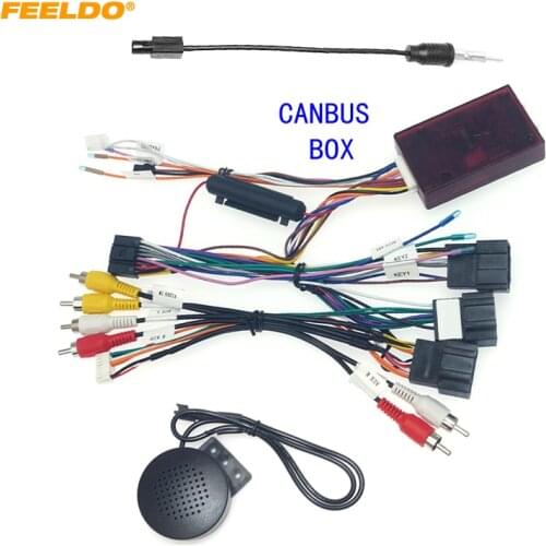 FEELDO Car 16pin Android Audio Wiring Harness Canbus Box For Chevrolet Silverado/GMC Yukon/Sierra/Tahoe/Suburban/Traverse Wire