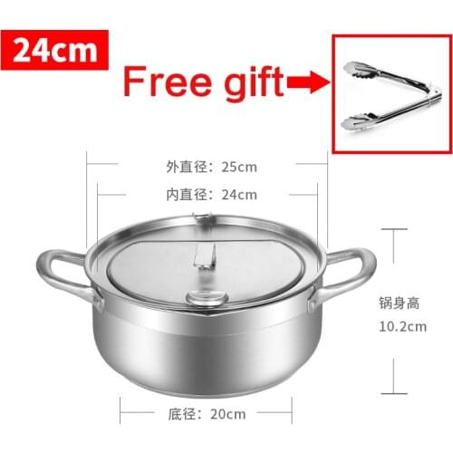 304 stainless Japanese Style Deep Frying Pot Kitchen tools Tempura Fryer Pan with Lid and Thermometer Japanese Style Frying Pot