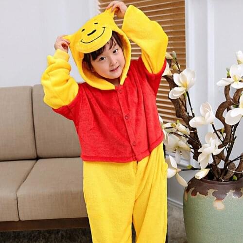 Kigurumi Winnie Bear Kids Pajamas Pijamas For Children Animal Cartoon Blanket Baby Costume Winter Boy Girl Onesie Sleepwear