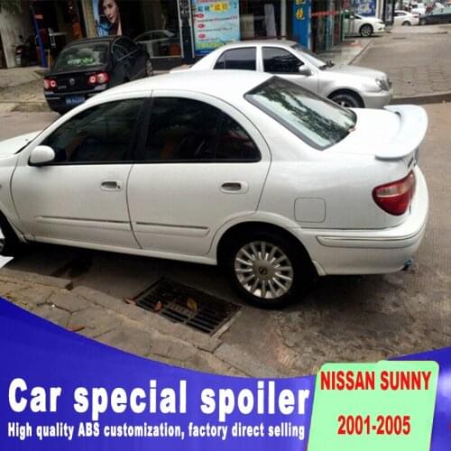 Red pilot lamp stop light rear trunk roof spoiler high quality ABS big spoiler for 2001 2002 2003 2004 2005 nissan sunny spoiler