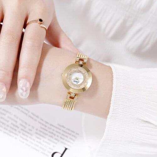 Korean-Style Small Women Watch Mini Dial Gold Chain Ladies Watch Wrist Watches for Women News To Sell Diamond Hand Clock Female