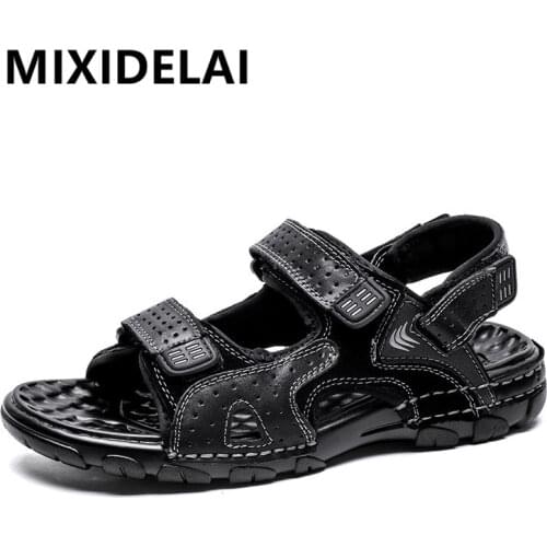 MIXIDELAI Men's Leather Sneakers