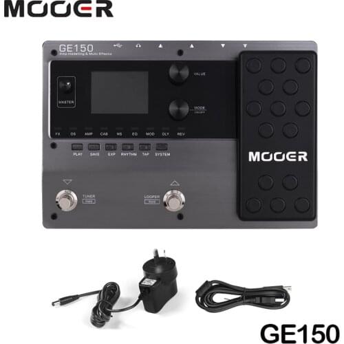 MOOER GE150 Guitar Effect Pedal 55 Models 151 Effects 80 Looper 40 Rhythms 10 Metronome TapTempo Guitar Pedal Guitar Accessories