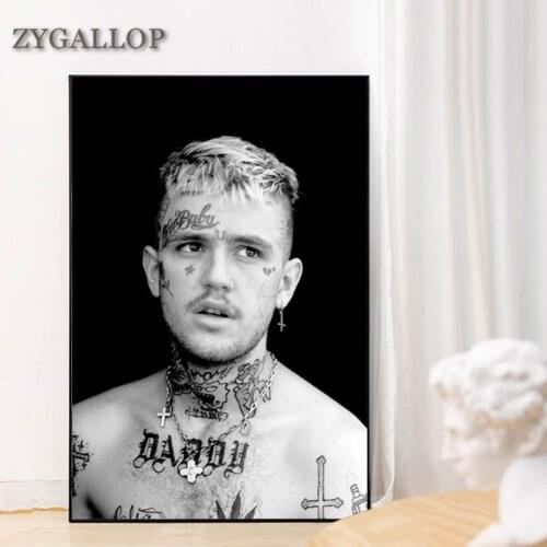 Music Rapper Lil Peep Canvas Art Painting Star Posters and Prints Modern Wall Pictures For Living Room Pop Bedroom Decor Prints
