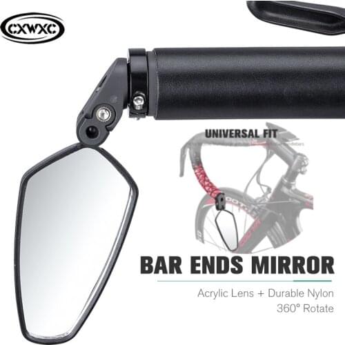 CXWXC Bicycle Bar Ends Rear View Mirror For Bicycle Motorcycle Side Handlebar Mirrors Convex Lens Backview Bike Accessories