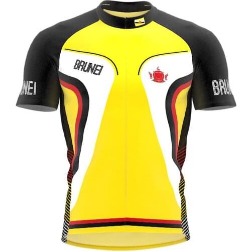 2021 New BRUNEI Men And Women classic cycling team short sleeved bike Road Mountain Race Clothing Maillot ciclismo bike jersey