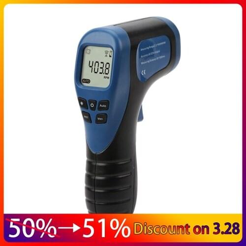 New Car Exclusive Non-Contact RPM Meter Motor Speed Gauge Gun Style Surface Speed Tach Meter Speedometer Battery Not Included