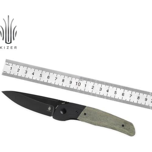 Kizer Knife Folding In-Yan V4573N1 Green N690 G10 Handle Outdoor Survival Hunting Camping Knives 2021 New Tactical Knife Flipper