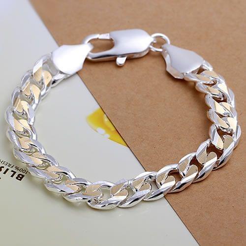 Wholesale High Quality Jewelry Bridal 925 Sterling Silver Charms Fashion M Lock Bracelets for Women Best Gift SMTH113