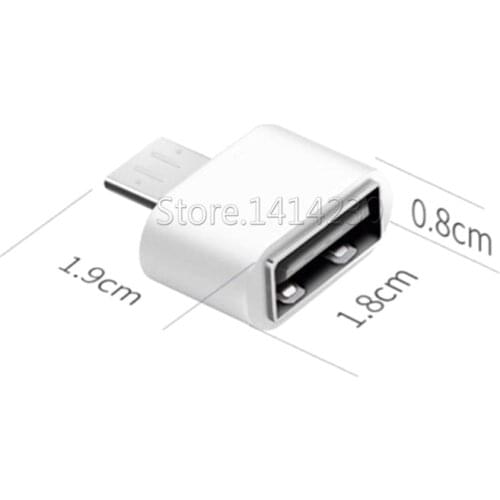 Micro Turn to USB Type A Female and A Male Micro 2.0 Plug Socket Connector With White Plastic Cover USB Socket