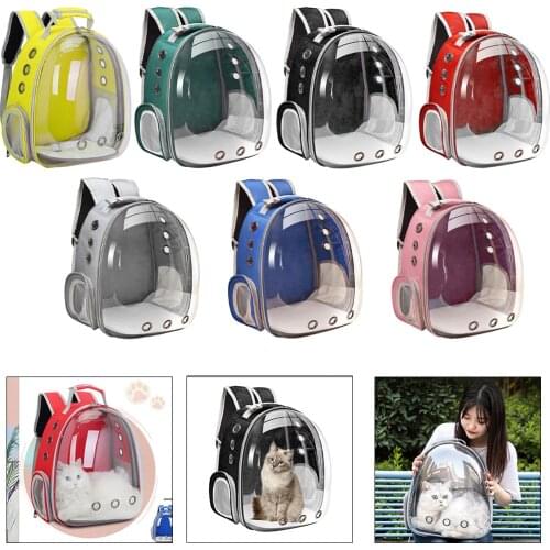 Durable Bubble Backpack Pet Carriers,Transparent Pet Breathable Travel Small Dog Cats Carrier with 3 Breathable Panels