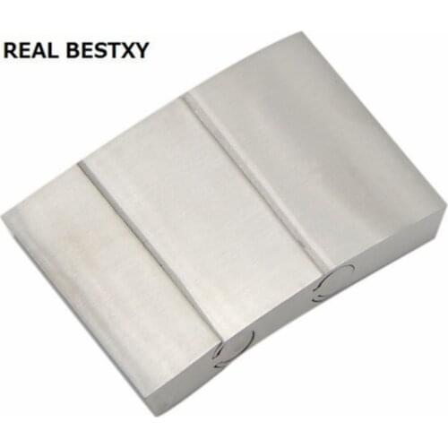 REAL BESTXY 10pcs/lot High quality 316 stainless steel magnetic clasp with crystals for leather bracelets crystal buckle
