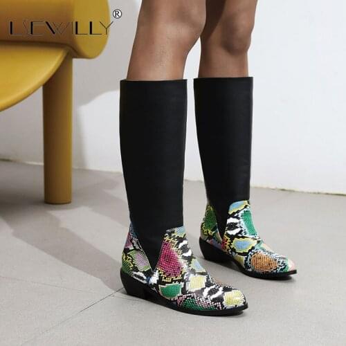 Lsewilly 2020 Winter Fashion Women Med Heels Boots Vintage Beige Thick Heels Knee High Boots Western Cowboy Boots Shoes