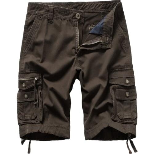 Hot 2019 Outdoor Sport Hiking Cargo Multi pocket Solid Camping Climbing training treking military Cotton tactical shorts 4XL