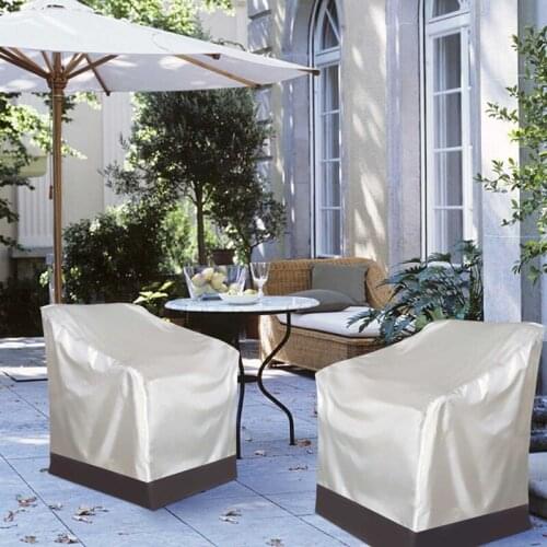 Courtyard Seat Waterproof Cover Table Chair Dust Cover Beige Coffee Outdoor Garden Deciduous Cover