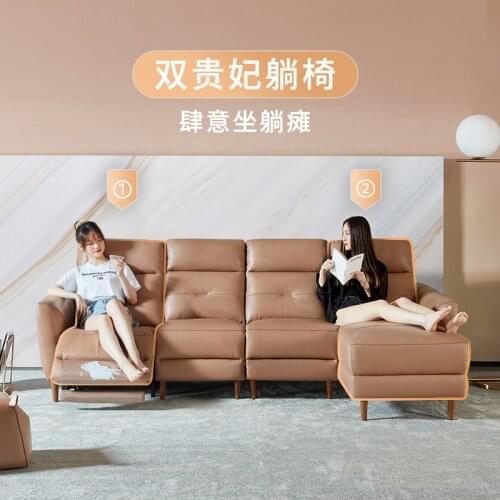 Modern simple functional leather sofa for home furnishing