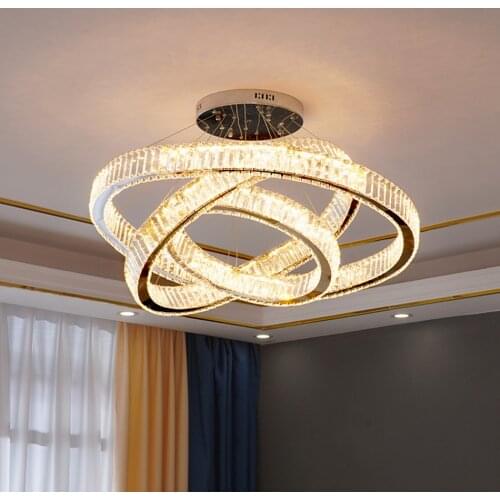 Modern LED Crystal Chandelier Lights Lamp For Living Room Cristal Lustre Chandeliers Lighting Pendant Hanging Ceiling Fixtures