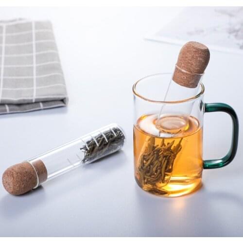 Glass Tea Infuser Creative Pipe Glass Design Tea Strainer For Mug Fancy Filter For Puer Tea Herb Tea Tools Accessories