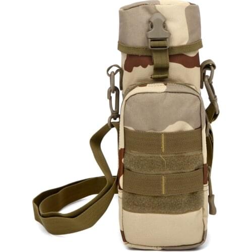 Outdoor tactical sport accessories package 800ml shoulder water bottle packet Camouflage sport waterproof nylon messenger bags