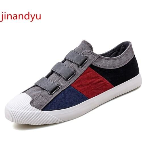 Breathable Fashion Mens Flat Canvas Shoes Rubber Spring and Autumn Mens Casual Shoes Slip on Male Loafers Mens Vulcanized Shoes