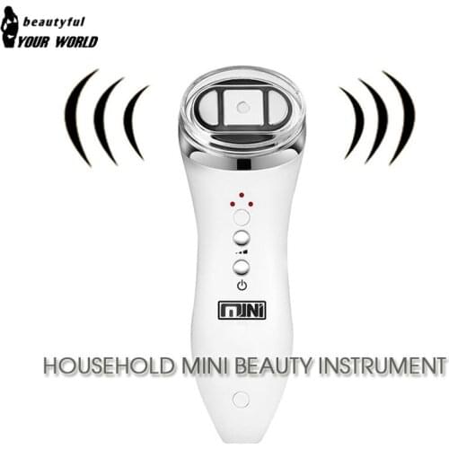 Ultrasonic Mini Hifu High Intensity Focused Ultrasound Facial Lifting Machine Face Lift RF LED Anti Wrinkle Skin Care Spa Beauty