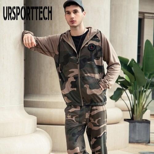 URSPORTTECH Mens Camouflage Hoodies