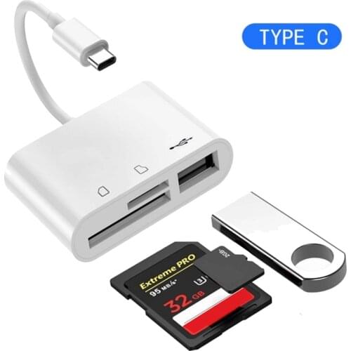 USB-C Type C USB Flash Disk U Drive SD TF Card Reader for IPAD Pro Macbook For Huawei P40 P30 For Samsung S20 S10 S9 Note 10 PC