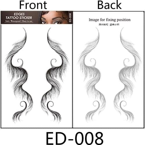 Waterproof Temporary Tattoo Stickers Bady Hair Edges Tattoo Fake Tatoo Flash Tatto Body Art for Women Men