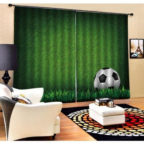 Green curtains ball curtain 3D Window Curtain 3d print Luxury Blackout For Living Room