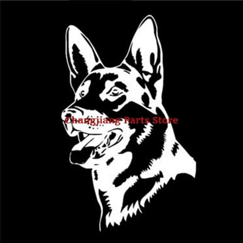 1PC German Shepherd Dog Car Stickers Accessories Black/Silver Personality Vinyl Decal Car Styling Truck Sticker