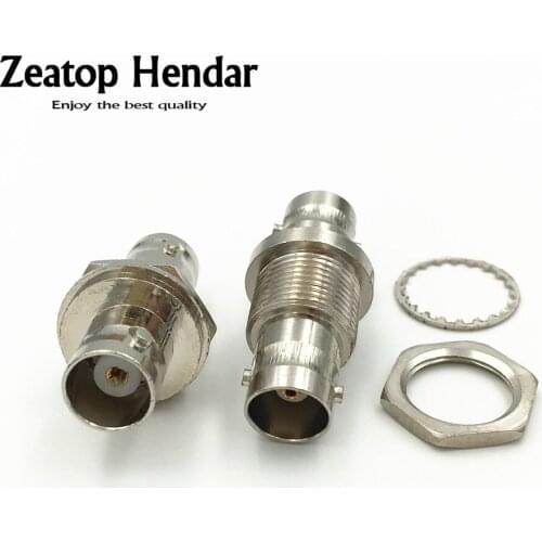 100Pcs Brass BNC Female to Female Coupler Jack Panel Mount Chassis Socket Joiner Connector