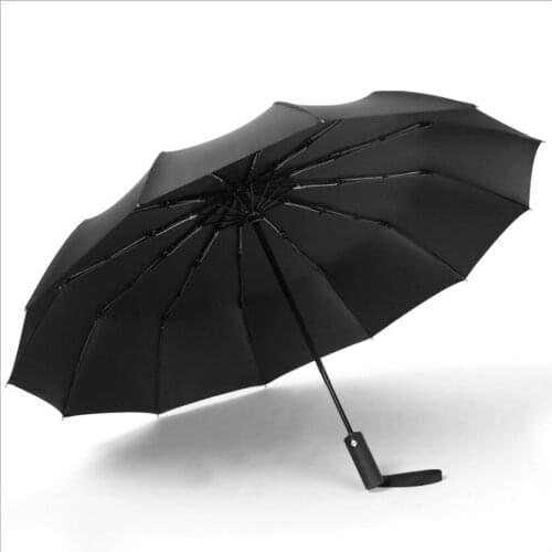 12 Ribs Automatic Folding Umbrella Female Male Car Luxury Oversize Reinforced Large Windproof Umbrella Rain U