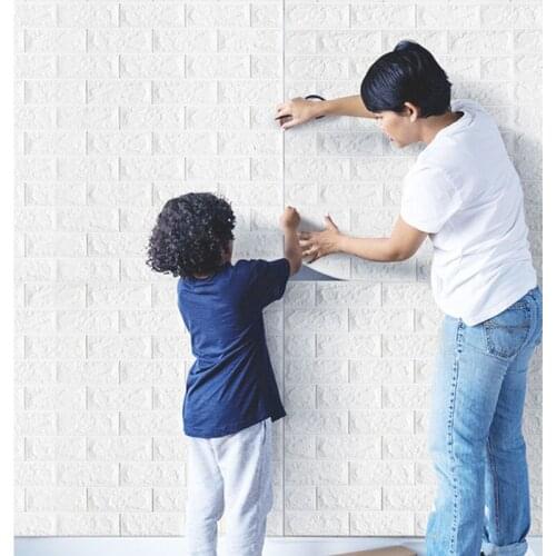 3d Wall Sticker Decorative Faux Foam Wallpaper for Interior Tv Walls/sofa Background Wall Decor Diy Peel and Stick Easy