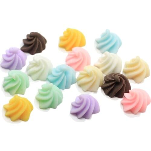 50/100/Pastel Color Meringue Sugar Candy Ornament Mixed Artificial Candy Craft Resin Flatback Cabochons Scrapbooking DIY