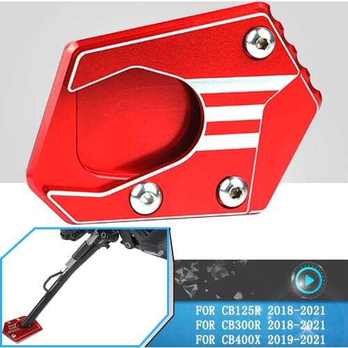 FOR HONDA CB125R CB300R CB400X CB 125 300 R 2018 2019 2020 2021Motorcycle Kickstand Side Stand Extension Enlarger Foot Pad Plate