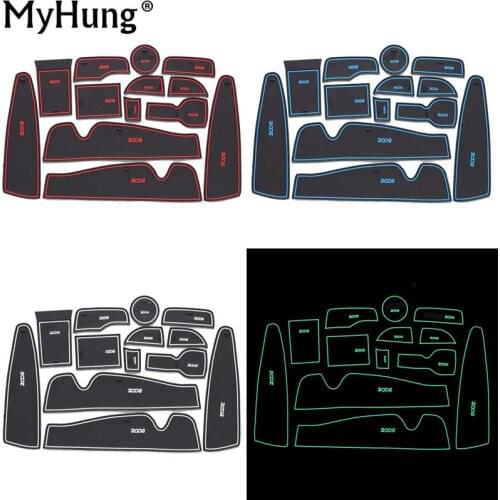 For Peugeot 2008 Car Door Groove Mat Gate Slot Mat Cup Mat Non-slip Mats Stickers 13Pcs Per Set Car Accessories Styling