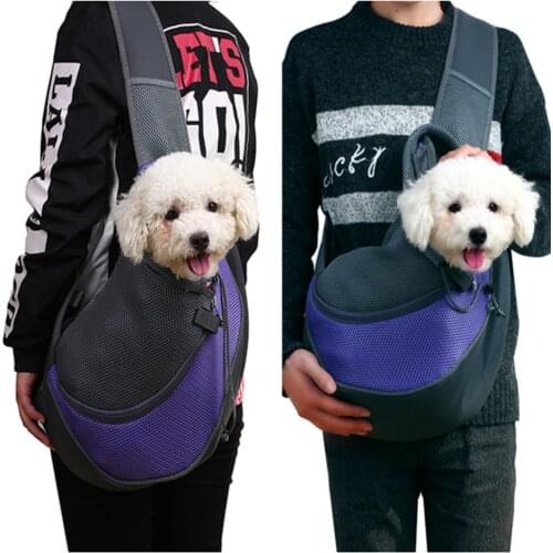 Breathable Pet Dog Carrier Travel Tote Single Shoulders Bags Pet Dog Cat Puppy Front Carrier Mesh Comfort Travel Bag Sling Bag