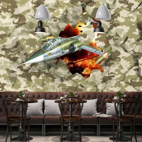 Photo wallpaper 3D stereo airplane wall bar restaurant wall wallpaper Mural lobby living room bedroom wallpaper