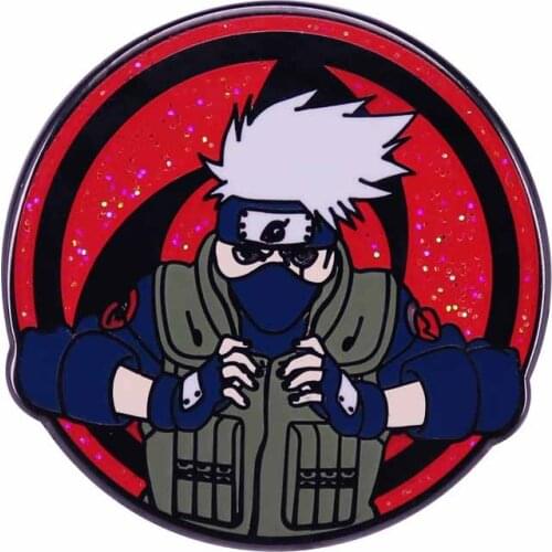 Hatake Kakashi Brooch Enamel Pin Anime ninja Badge Japanese Manga art Jewelry
