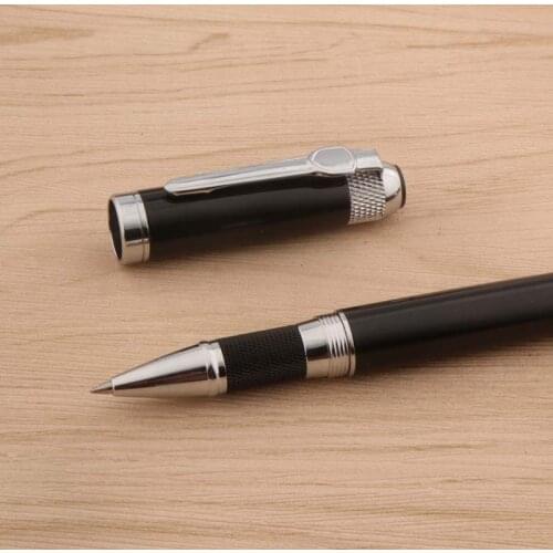 Metal 189 Ball Point Pens Black Silver Signature Pens Stationery Office School Supplies Writing Gift