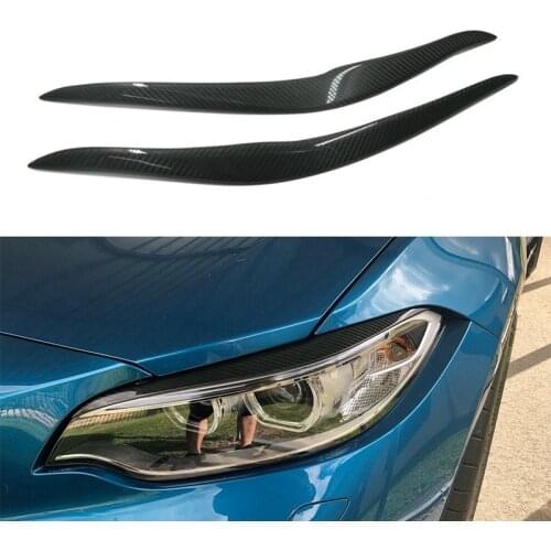 Carbon Fiber Headlights Eyebrow Eyelid Sticker for BMW F87 M2 F22 F23 220I 228I M235I M Sport Coupe 2 Door 2014-2019