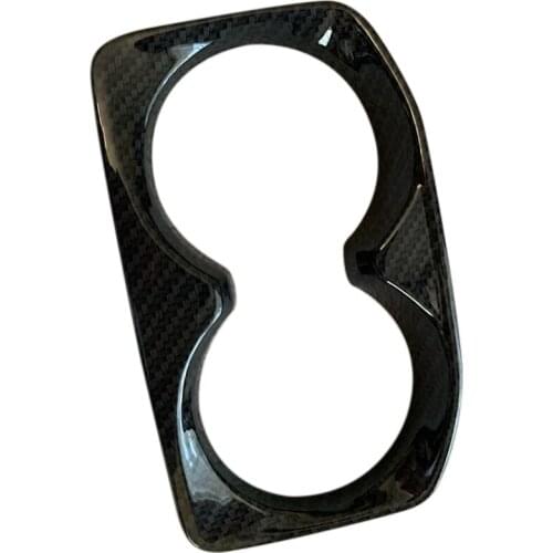 Car Water Cup Holder Frame Cover Stickers for Peugeot 5008 3008 GT 2017-2019 ABS Carbon Fiber