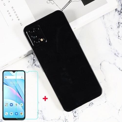 Transparent Phone Case For UMIDIGI A11 Soft Black TPU Case Cover with Glass on Cases Vetro UMI Umidigi A11 A 11 Screen Protector