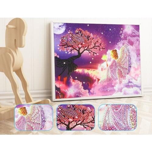 Fairy 5D Special Shaped Diamond Painting Embroidery Needlework Rhinestone Crystal Cross Craft Stitch Kit DIY Home Decoration