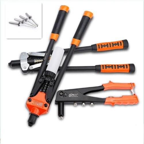 Blind Riveter Gun Hand Riveting Kit Tools Double Handles Nail Gun Light Weight