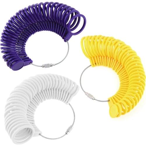 1-33 HK Degree Standard Plastic Ring Circle Measurement Tool with Ring Number and Detachable Ring for Jewellery Measurement