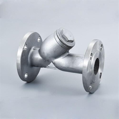 304 Stainless Steel Y-shape Filter DN25 Flange Steam Filter 1" Pipe Strainer Length 150mm GL41W-16P