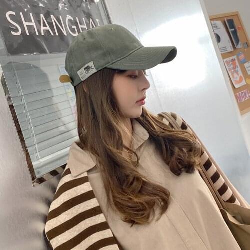 2021 Hat Female Japanese Retro Side Patch Solid Color Baseball Cap Simple Casual Spring And Summer Sun Hat Soft Top Cap For Men